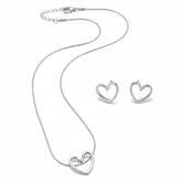 Anvine Silver Heart Combo Set