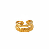 Anvine Double-Band Croissant Ring