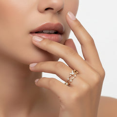 Anvine Butterfly Double-Band Ring
