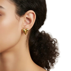 Anvine Gilded Amor Heart Studs
