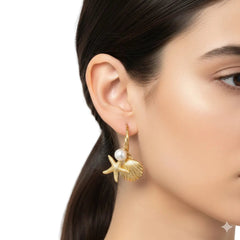 Anvine Ocean Charm Hoop Earrings