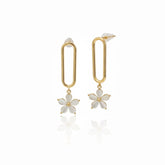 Anvine Pearl Daisy Drop Earrings