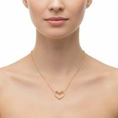 Anvine Gold Open Heart Necklace