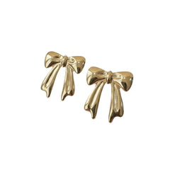 Anvine Gold Bow Stud Earrings
