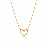 Anvine Gold Open Heart Necklace
