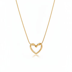 Anvine Gold Open Heart Necklace