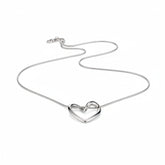 Anvine Silver Open Heart Necklace