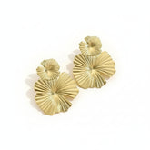 Anvine Golden Ginkgo Bloom Studs