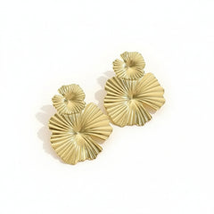 Anvine Golden Ginkgo Bloom Studs