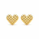 Anvine Quilted Heart Studs