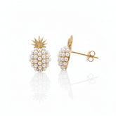 Anvine Pearl Pineapple Stud Earrings