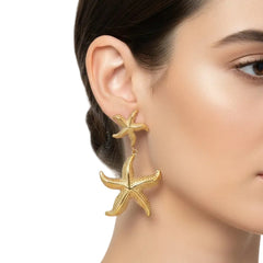 Anvine Double Starfish Drop Earrings