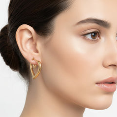 Anvine Sculpted Open Heart Studs
