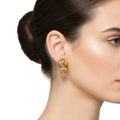 Anvine Triple Tiered Pebble Earrings
