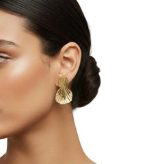 Anvine Gold Shell Drop Earrings