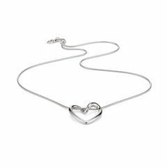 Anvine Silver Open Heart Necklace