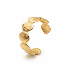 Anvine Golden Scallop Shell Cuff