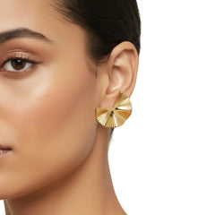 Anvine Golden Sunburst Fan Studs