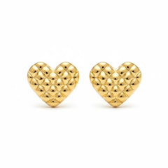 Anvine Quilted Heart Studs