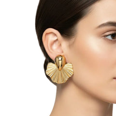 Anvine Scalloped Sunburst Earrings